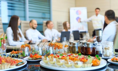 Corporate meeting catering